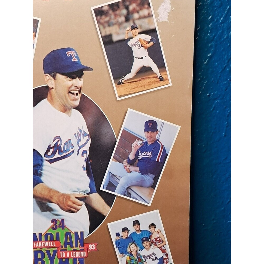 Vintage Nolan Ryan Texas Rangers Official Program and 300 Win Replica Ball Set - Picture 11 of 16